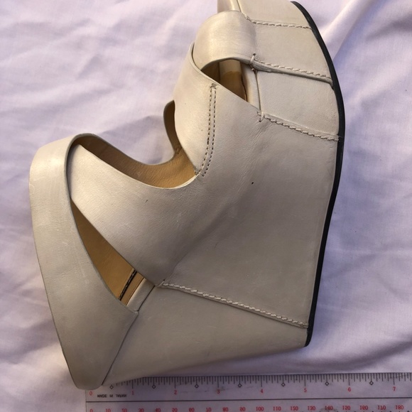 Stella Luna White Platform Wedge Sandal - Picture 12 of 13